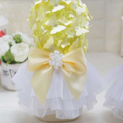 2019 China Low MOQ Wholesale Pet Clothes Puppy Wedding Party Skirts wedding dresses for dog