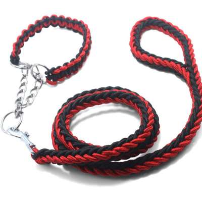 Wholesale Durable Chain Training Pet Products Heavy Duty Braided Dog Leash for Medium Large Dogs